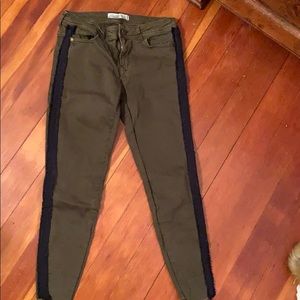Zara Olive Denim with Black Trim